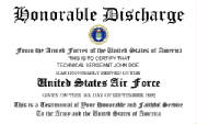 Air Force Discharge Certificate