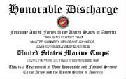 Marine Corps Discharge Certificate