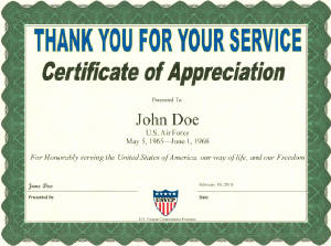 Thank You for Your Service - Air Force Veteran