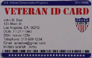 Veteran ID Card Without Picture